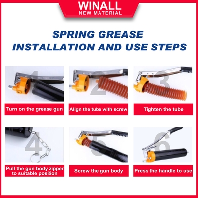 cartouche de graisse industrielle anti-abrasion antirouille jaune MP lithium pour tube à ressort ondulé